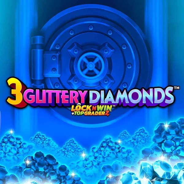 Official Slots logo: 3 Glittery Diamonds by PearFiction Studios at GGBet Casino